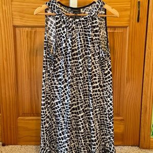 Black and white midi dress